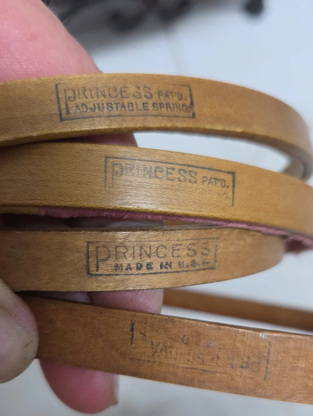 Vintage Princess Wooden Embroidery Hoops Set Of 4